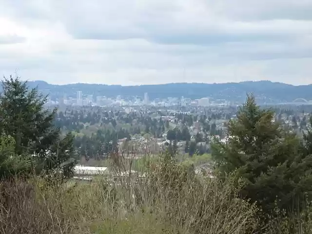 Downtown Portland from Rocky Butte